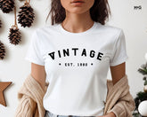 Custom Vintage Birthday Year T-shirt Personalised Kids & Adults Gift